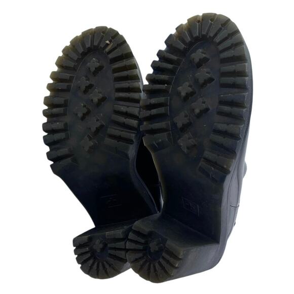 Dr. Martens Husrton Women's Black Red Leather Heeled Platform Chelsea Boots Sz 7 - Picture 4 of 7